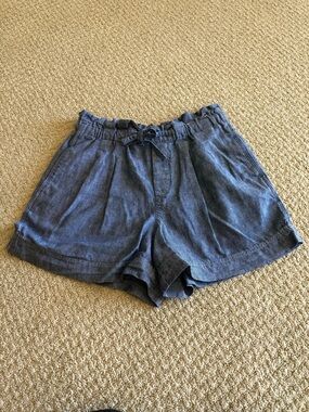 Uniqlo Blue Linen Blend Shorts
